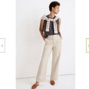MADEWELL Marling Straight Leg Pants Bleached Linen